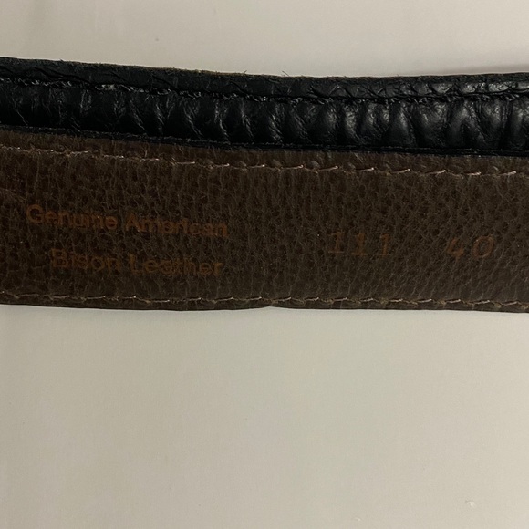EUC Overland Genuine American Bison Leather Belt, Made in USA, Sz 40, Neutral - Picture 5 of 16
